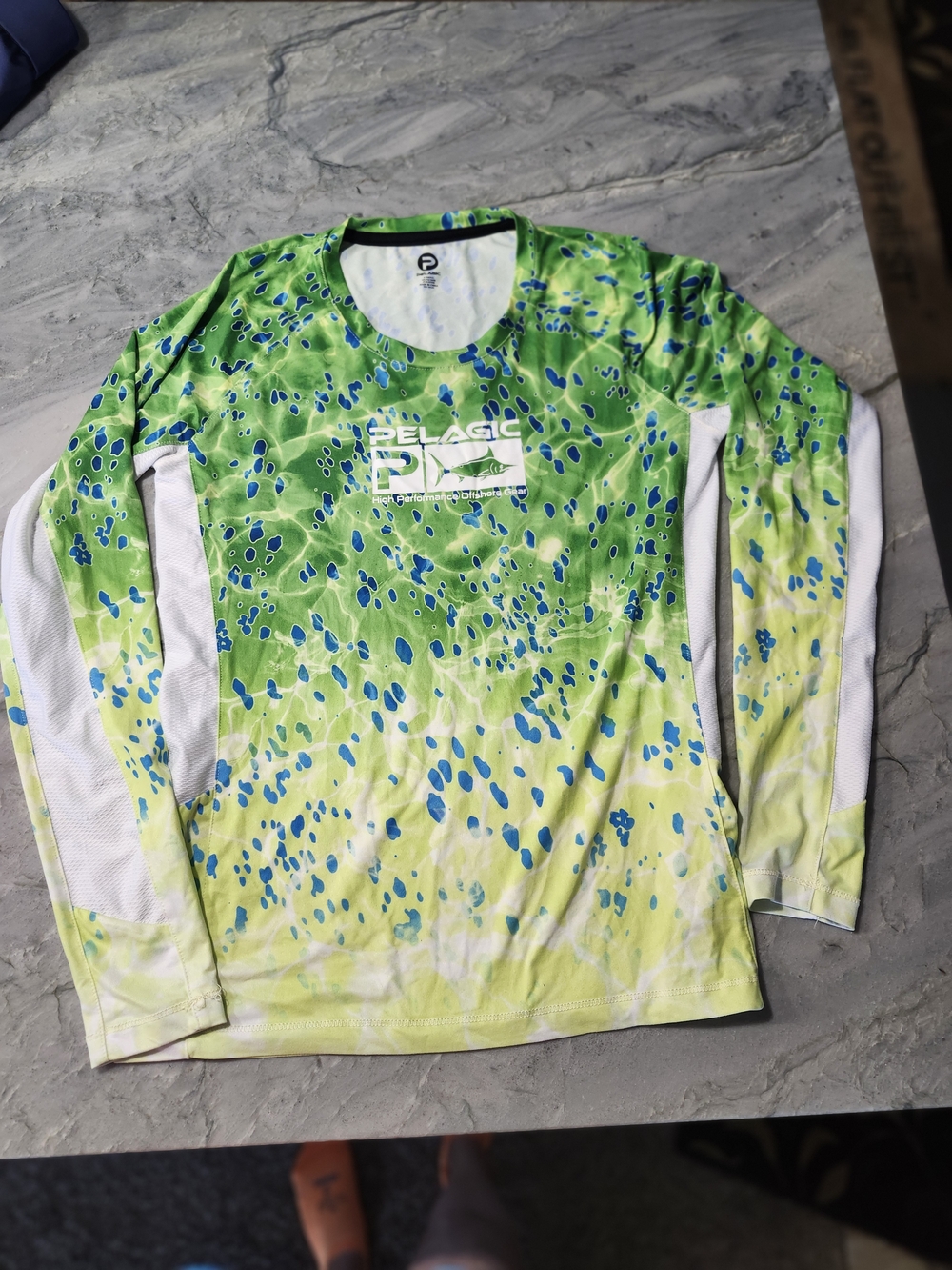 Pelagic Green & Blue Performance Fishing Shirt